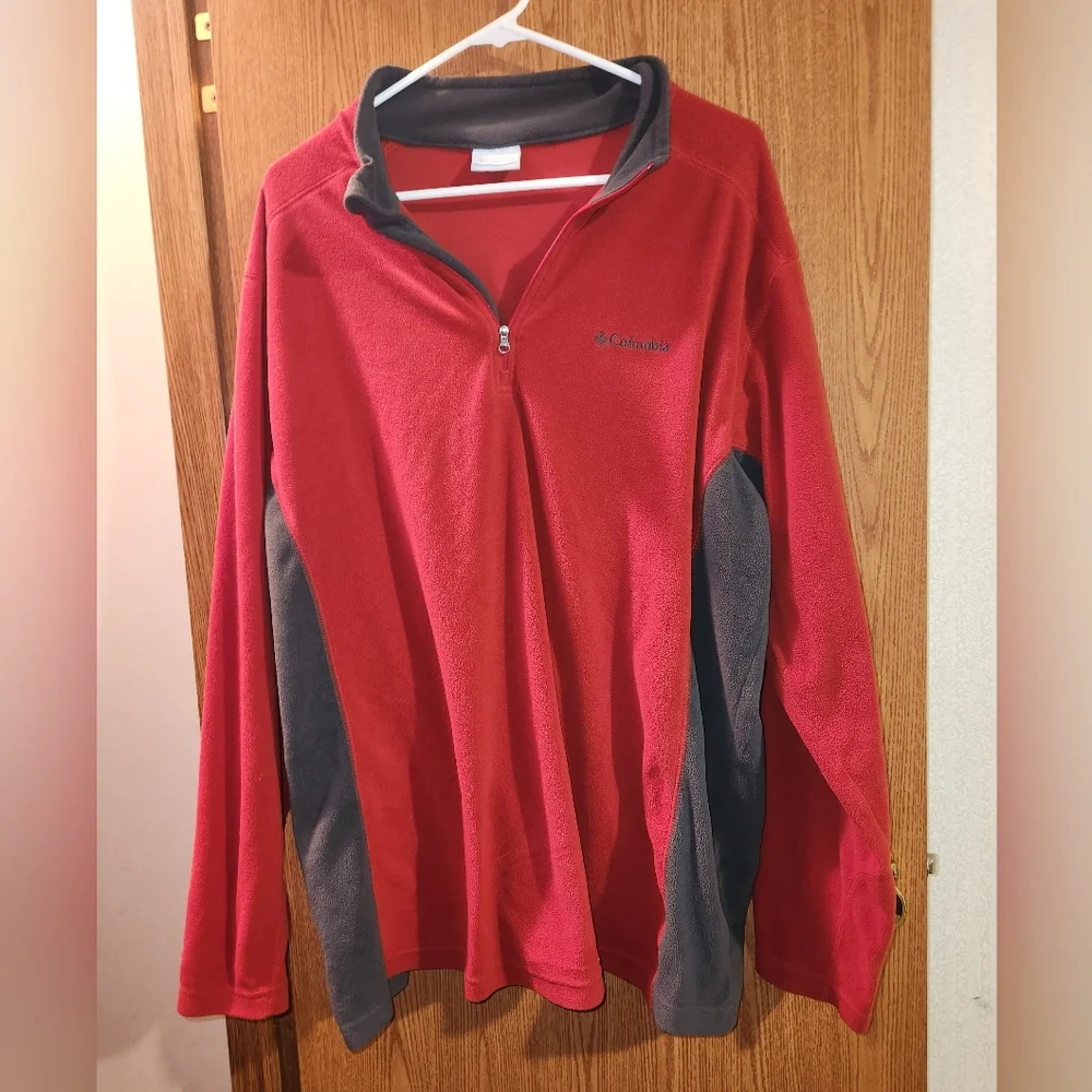 Columbia Men's XXL Red And Gray Pullover - Picture 1 of 8